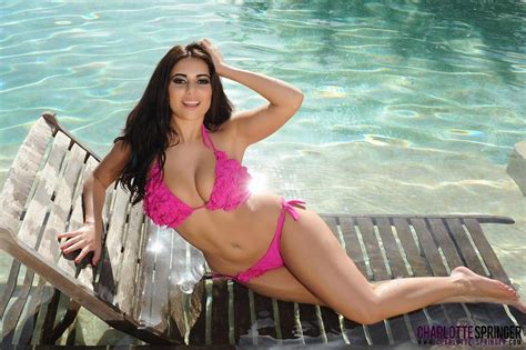 Charlotte Springer Strips Out Of Her Pink Bikini In The Water Porn Pictures XXX Photos Sex