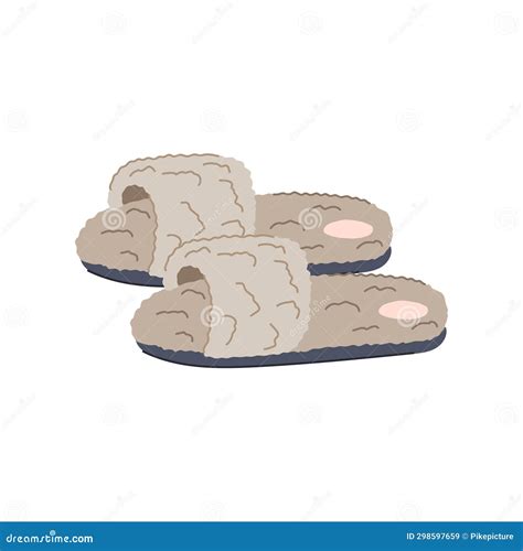 girl women slippers cartoon vector illustration stock illustration