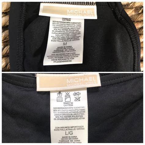 Michael Kors Swim Michael Kors Black Gold Logo Bar Bikini Set M L Poshmark