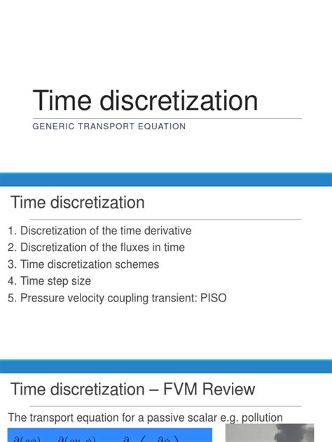 time discretization  diffusion mechanics