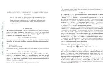 Discriminant, vertex and general type of a family of polynomials | Papers With Code