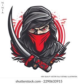 Ninja Mascot Logo Vector Template Creative Stock Vector (Royalty Free ...