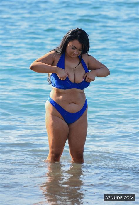 Faith Mullen Sexy In A Blue Bikini While On Holiday In Tenerife AZNude