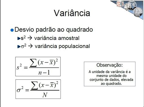 Formula De Variancia - Vivendo a Estatística!: Medidas de Variação ou Dispersão
