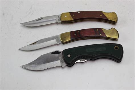 Old Timer Uncle Henry Sheffield Folding Blade Knives 3 Pieces