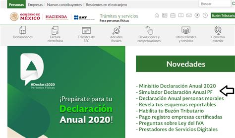 El SAT habilita el simulador de la declaración anual 2020 para personas