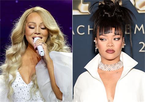 Mariah Carey Signed Rihannas Boob During Her Last Christmas Show Glamour