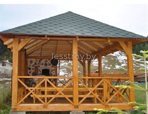 Готовые беседки для дачи из дерева. Купить беседку в Минске, под ключ.