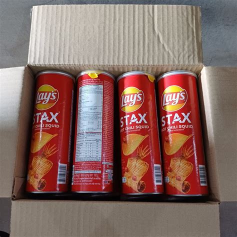 LAY S STAX Hot Chili Squid Potato Chips Snack 100g X 16 Wholesale Exporter FMCG Viet
