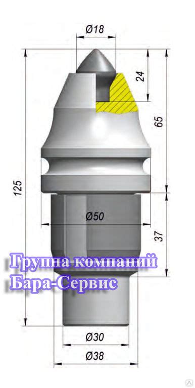Резец буровой R50EC-18S4 для буронабивных свай купить за 500 руб./шт. в ...