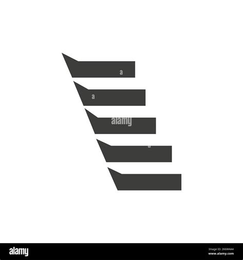 Stair Icon Step Logo Symbol Alphabet Based Vector Template Stock