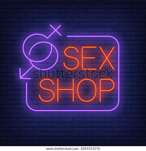 Sex Shop Neon Sign Gender Symbols Stock Vector Royalty Free 1043353276 Shutterstock