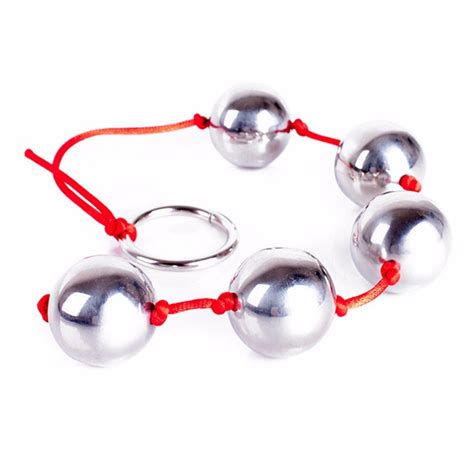 Stainless Steel Balls Anal Beads With Ring Vaginal Balls Sex Toys Metal Butt Beads For Women