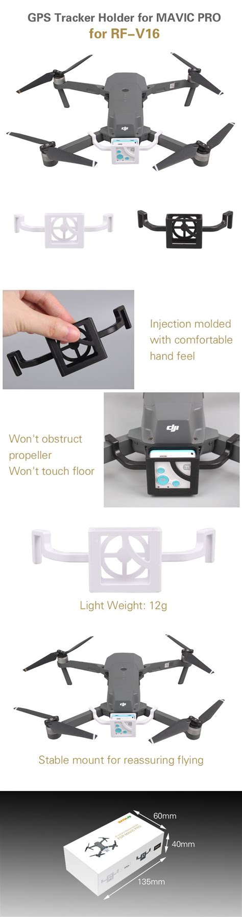 DJI Mavic RF-V16 gps трекер кронштейн Tracer держатель Дрон локатор ...