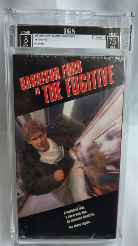 VHS The Fugitive New Sealed And IGS Graded 1994 Cassette Case 8 0 Nm