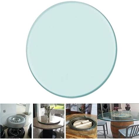 Plateau Rond Cm Dessus De Table Rond En Verre Tremp Protection De