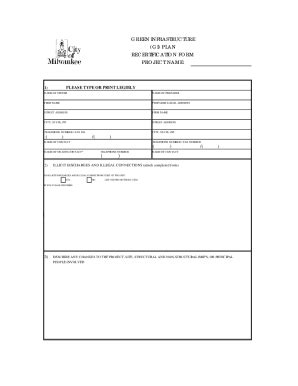 Fillable Online City Milwaukee Recert Form Gi Plan Fax Email Print