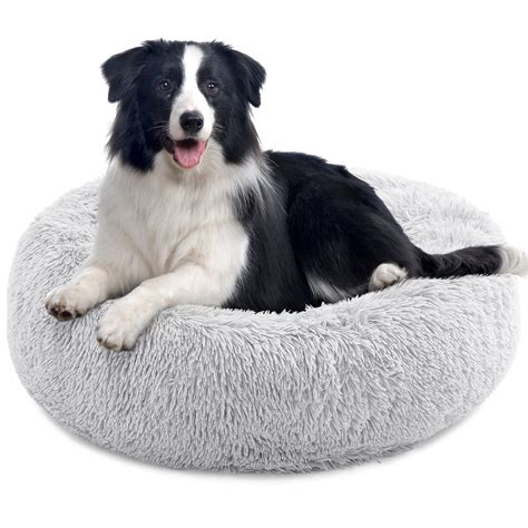 Cevicolze Calming Dog Bed For Large Dogs Anti Anxiety Dog Bed Round Dog