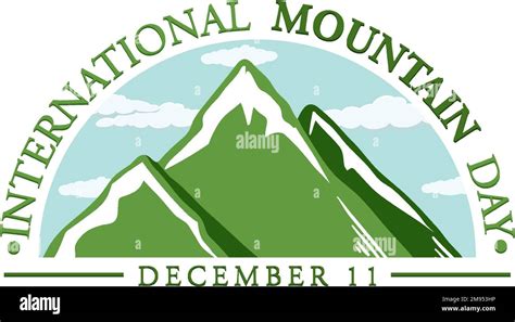 International Mountain Day Poster Template Illustration Stock Vector