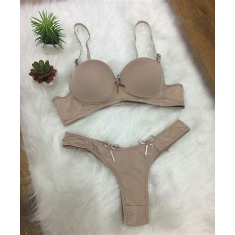 Conjunto Calcinha e Sutiã Lingerie Básica Bojo em Promoção na Americanas