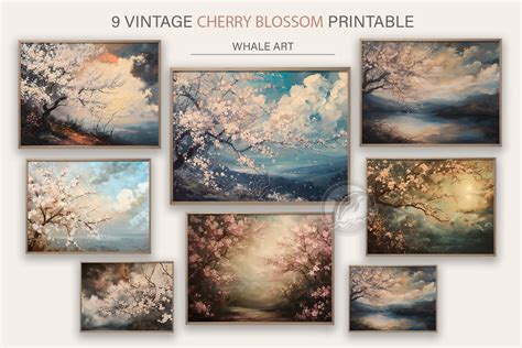 Cherry Blossom Wall Art Printable Graphic by Whale Art · Creative Fabrica