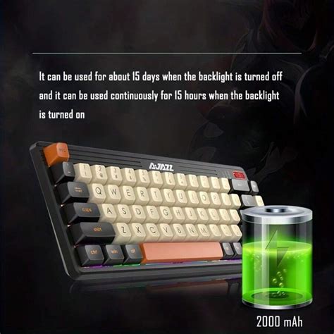 Ajazz Ajazz K T Wireless Mechanical Keyboard Tri Mode Customizable Hot Swappable Rgb White