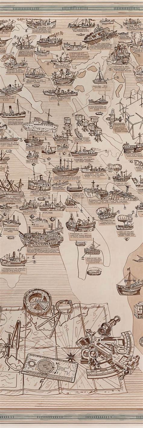 Adam Dants Map Of Thames Shipwrecks Spitalfields Life