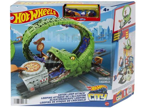 Hot Wheels City Ataque Del Cocodrilo Mattel Hkx Juguetilandia
