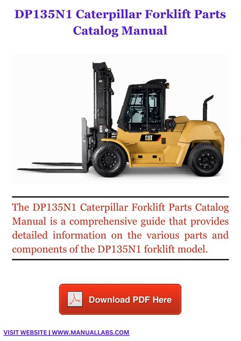 DP135N1 Caterpillar Forklift Parts Catalog Manual by Service | Repair | Parts | Operator's ...