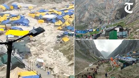 Cloudburst Hits Amarnath Cave Area Langars Affected By Gushing Waters