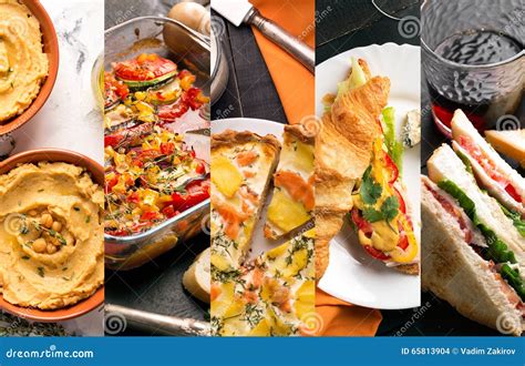 European Food Photo Collage Stock Photo Image Of Dinner Background