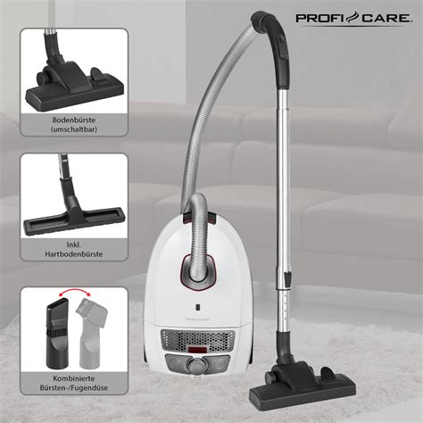 Proficare Germany ProfiCare Bodenstaubsauger PC-BS 3041 weiß/anthrazit