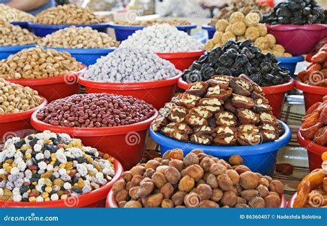 Dried Fruit at a Market in Uzbekistan Stock Image - Image of food ...