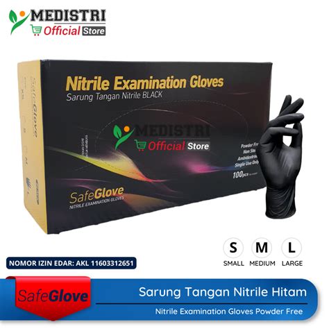 Jual Safeglove Nitrile Examination Gloves Handscoon Sarung Tangan