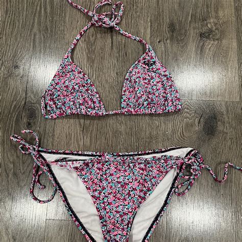 Vintage Floral Roxy Bikini Bikini Roxy Vintage Y K Depop