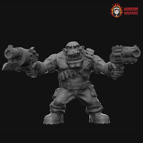 3D Printable Space Orcs Pistol Hands Right By Hardcore Miniatures