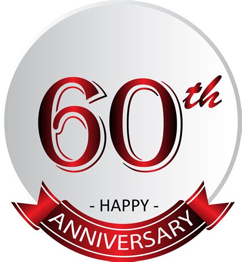 60th Anniversary Celebration Label 13836142 Png