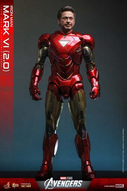 Hot Toys Iron Man Mark Vi Th Scale Collectible Figure With Suit Up Gantry