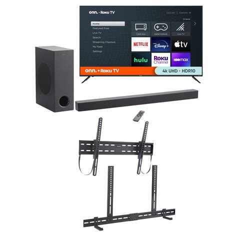 Onn 70" 4k Roku TV with onn. Tilting TV Wall Mount for 50â€ â€“ 86â ...