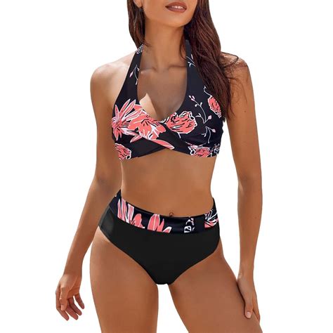 Wiueurtly Bikini Sets For Women Womens Swimsuits Two Piece High Waisted Bathing Suits Color