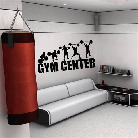 Wall Decal Vinyl Sticker Sport Fitness Training Barbell Weight Etsy