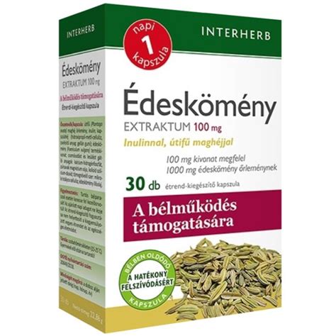 Interherb Napi 1 Édeskömény Extraktum kapszula 30db BioBolt eu