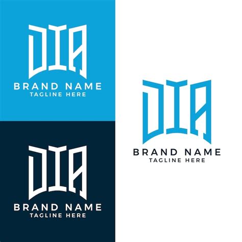 Premium Vector Abstract Dia Letter Logo Set Monogram Design