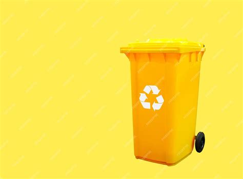 Premium Photo Recycle Yellow Bin With Recycle Sign Separation Recycle