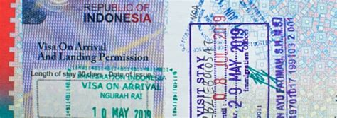 Indonesia Visa On Arrival B Voa For Bali Indonesia