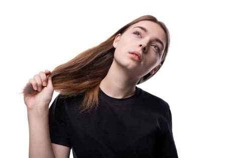 Premium Photo Headshot Portrait Of A Charming Caucasian Teenage Girl With Silky Blonde Hair