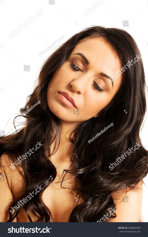 Portrait Nude Woman Long Hair Closed库存照片268844288 Shutterstock