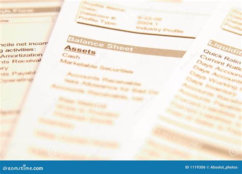 Balance Sheet In Stockholder Report Book Balance Sheet Is Mock Up