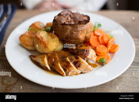 Traditional Sunday Lunch at the Mall Tavern pub London UK Stock Photo