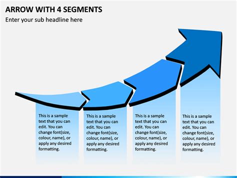 Arrow With 4 Segments Powerpoint Template Segmentation Powerpoint